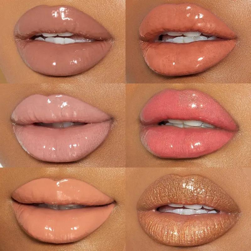 Tierversuchsfrei klarer Lippenstift Röhren individuelles Logo nachhaltiger Glitter veganer Lipgloss Anbieter glänzender Überfütternder Lipgloss