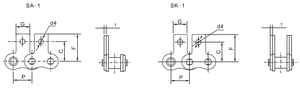 SS16B/20B/24B paslanmaz çelik kısa zift konveyör zinciri ve SA-1 ekleri ve çelik şanzıman için dişlileri ile - Product Image 2