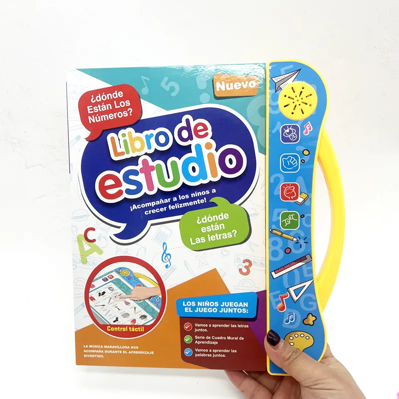 Juguete de aprendizaje de inglés y español Libro electrónico para niños Libros de sonido en español para estudiar Pronunciación de palabras