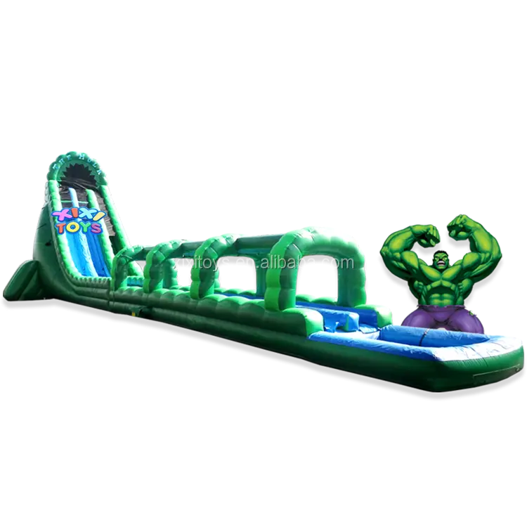 Géant Vert Monstre Toboggan Gonflable pour Enfant Adulte