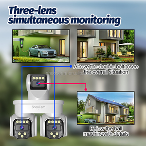 12MP 3屏3镜头Wifi/4g家庭安全摄像头IP66无线安全室外监控摄像头隐藏闭路电视摄像头 - Product Image 2