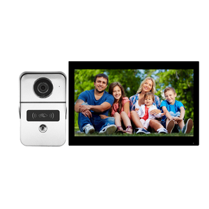 Sistema de intercomunicación de timbre de video de 2 cables Anjielo, pantalla táctil de 10 pulgadas con cámara de visión nocturna, intercomunicador bidireccional para seguridad del hogar