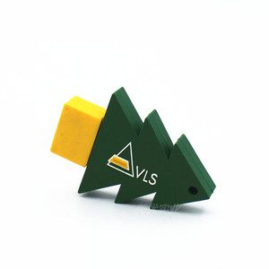 OEM小工具圣诞树u盘免费标志印刷圣诞树形状聚氯乙烯u盘闪存 - Product Image 3