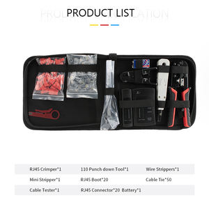 RJ11 RJ45 RJ45 RJ12 cavo telefonico rete <span class=keywords><strong>Tester</strong></span> Kit UTP Cat5 Cat6 set di strumenti - Product Image 5