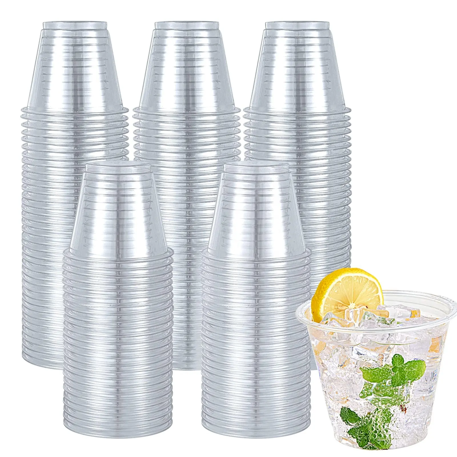 Bpa Gratis 16 Oz Doorzichtige Plastic Bekers Met Deksels, Wegwerp Ijskoffie Kopjes Boba Cup Voor Sap, Bubble Boba, Milkshake