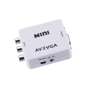 Adaptador convertidor AV a VGA 1080P 60Hz AV2VGA Mini HD AV2VGA convertidor de vídeo caja convertidora para Monitor de TV