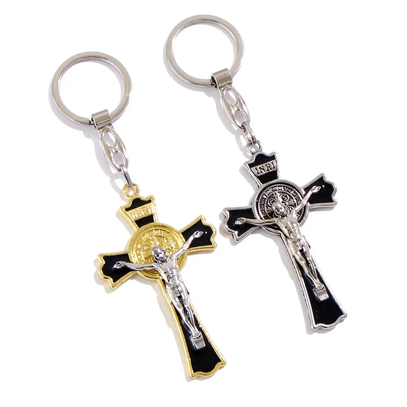 ขายส่งของขวัญคริสเตียนโลหะของที่ระลึกศาสนาพระเยซูเสน่ห์จี้พวงกุญแจพวงกุญแจสำหรับชายและหญิง