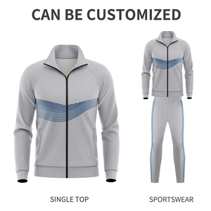 Bán Buôn Tùy Chỉnh Người Đàn Ông Tracksuit Set Thiết Kế Mùa Đông Bóng Đá Tracksuits Phòng Tập Thể Dục Thể Thao Thăng Hoa Polyester Người Đàn Ông Tracksuit Set X25812 - Product Image 4