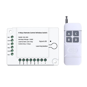 Gut verkaufte 4-Wege-Relais 12V elektronische Schalter mit Fernbedienung Lichtsc halter 433MHz RF-Schalter - Product Image 1
