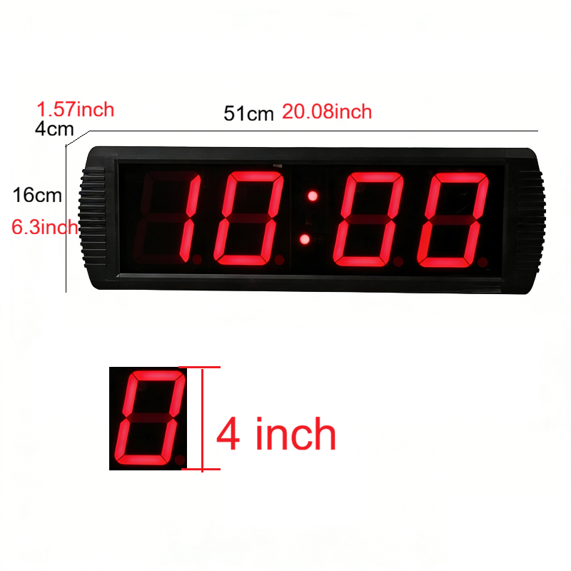 Red- 4 inch digit