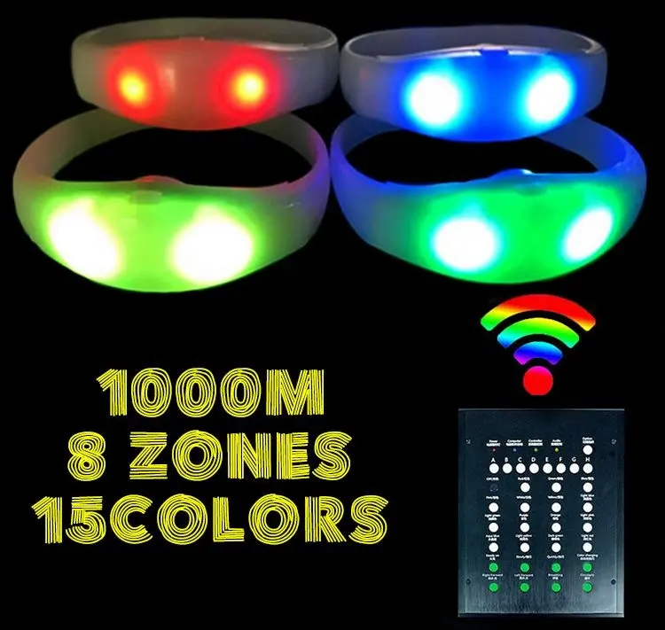 EW-pulsera LED con control remoto, pulsera luminosa con bajo control remoto, ideas 2023