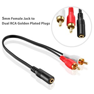 DAJIANG personalizado 3,5mm RCA adaptador de Cable de Audio estéreo AUX auxiliar conector de auriculares Y divisor para aplicación de cámara - Product Image 6