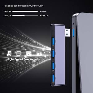 Estación de acoplamiento de concentradores USB múltiples de 4 puertos Convertidor de función OTG 4 en 1 Compatible con Pad Pro Características Adaptador USB tipo C - Product Image 5