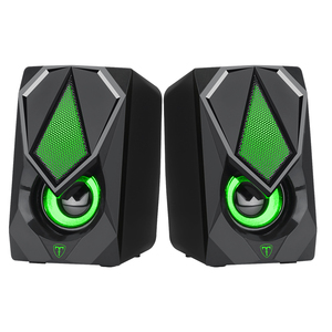 Altavoces para juegos de ordenador, con cable USB, RGB, estéreo mejorado, luz LED colorida - Product Image 1