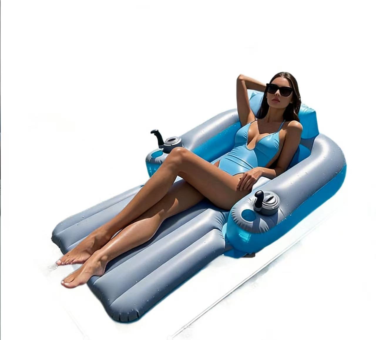 Radeau flottant 166-110cm, batterie lithium, moteur