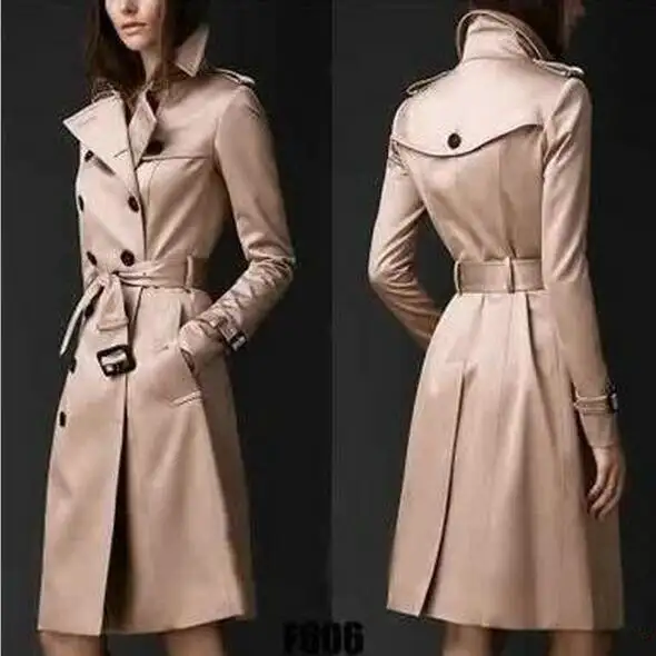 Оптовая продажа 2021, Зимние Модные пикантные женские теплые двубортные костюмы с длинным рукавом и отложным воротником, длинные ветрозащитные пальто (C622)