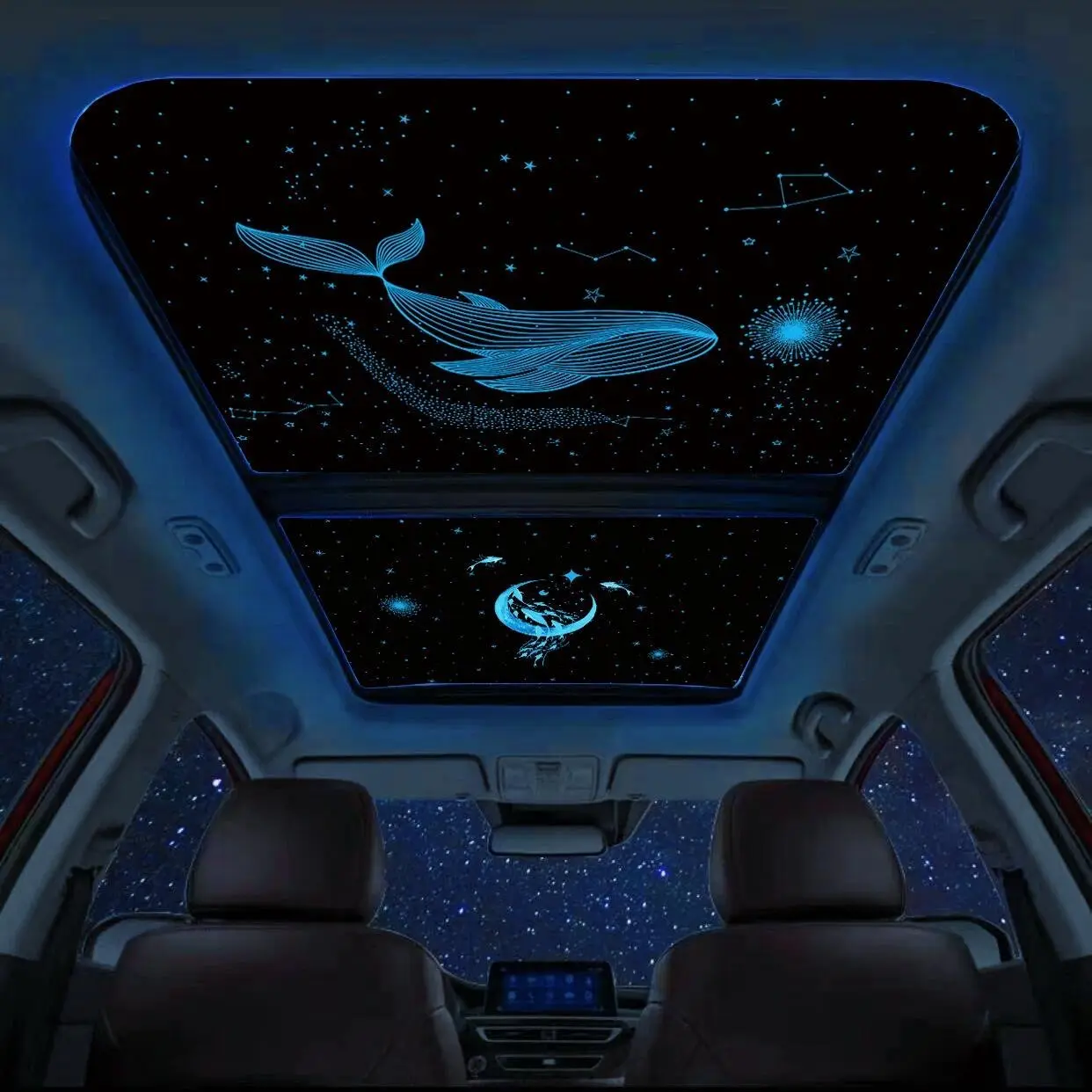 Anti smashing & anti roubo Car Skylight Atmosfera Light Starry Sky Film For Car Sunroofs luz interior