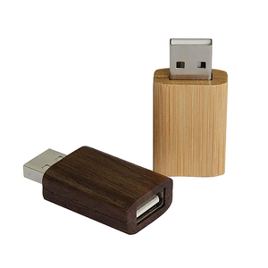 竹木胡桃木USB A环保数据安全保护隐私笔记本电脑充电手机usb数据拦截器。 - Product Image 1