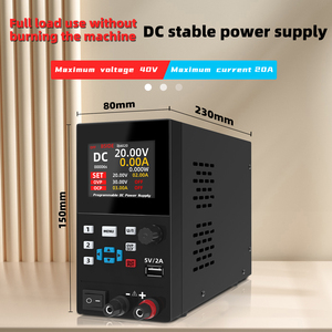 Entrada de 220V 0-40V Salida 0-20A Corriente 0-800W Potencia 10Mv/1Mv Resolución de configuración Fuente de alimentación CC estable