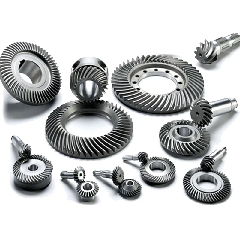 Gehrung CNC geschmiedete Schraube Ritzel Differential Edelstahl Kunststoff Hypoid Helical Straight 90 45 Grad Spiral kegel rad