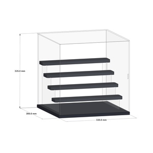 Tùy Chỉnh Hiện Đại Tối Giản Stackable Trong Suốt <span class=keywords><strong>Acrylic</strong></span> Đồ Chơi Hình Bảo Vệ Hiển Thị Trường Hợp Rack Với LED Ánh Sáng - Product Image 4