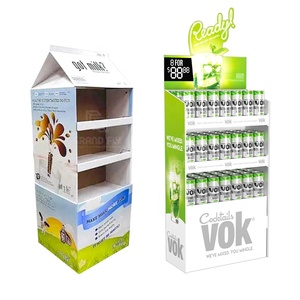 Tùy chỉnh đồ uống hiển thị các tông đứng siêu thị bán lẻ nước ép trái cây uống hiển thị đứng gấp nếp giấy kệ trưng bày - Product Image 4