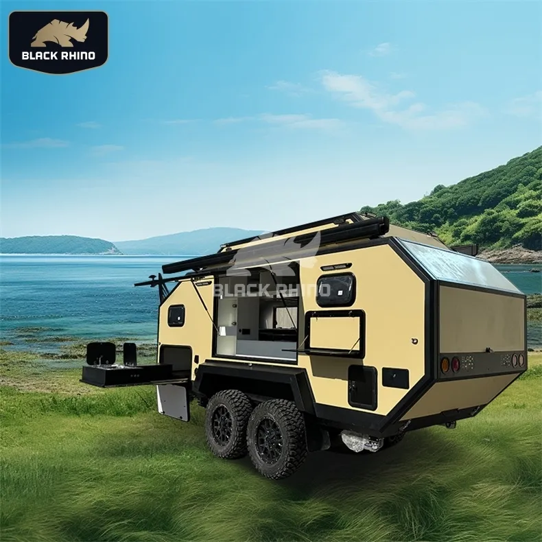 Hibrid avustralya standart Off Road küçük üçlü çift kişilik yatak karavan Mini kamp aracı