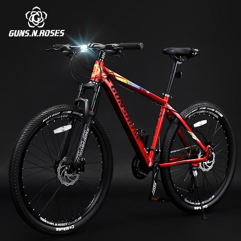 Spoked wheel with gunmetal spokes-alloy red