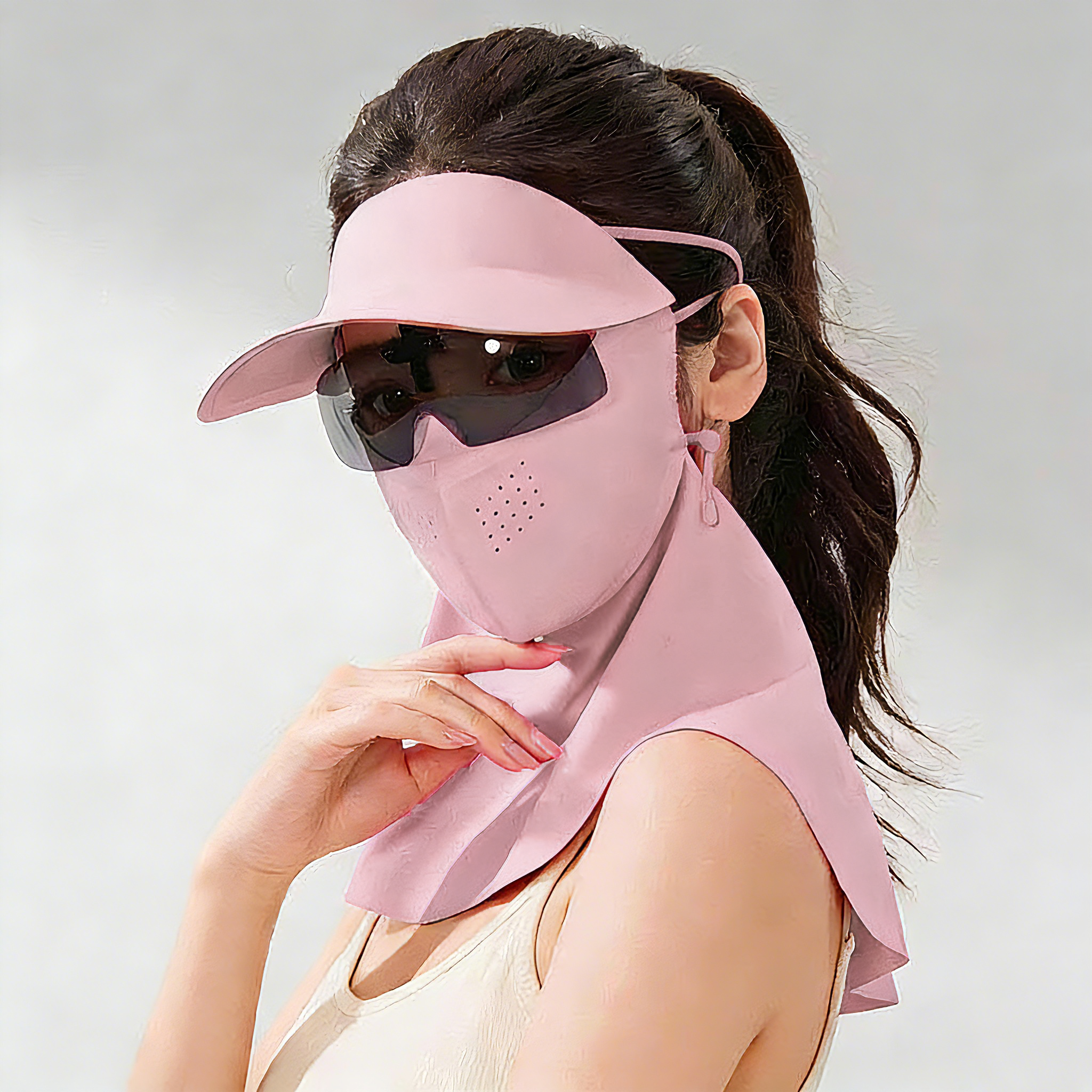 Lunettes longues roses
