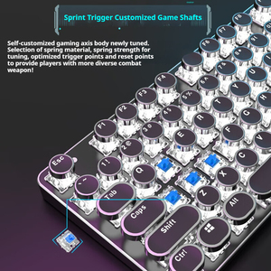 EWEADN 87-Key USB Teclado Mecânico Sem Fio Nova Marca Kailh com 87 Teclas Padrão para Jogos de Negócios e Escritório Digitação