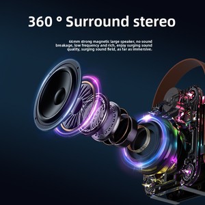 Criativo Cyberpunk Mecha para alto-falante Bluetooth com design sem fio RGB Subwoofer graves profundos para computador doméstico e uso do telefone móvel