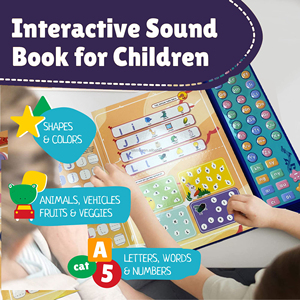子供の早期学習活動物事は英語で子供のための音楽本多言語サウンドブックに行く - Product Image 3
