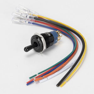Interruttore a levetta illuminato ON-ON da 16MM nero interruttore a levetta a pulsante impermeabile da 12 Volt interruttore a levetta rotondo 12 V 20A con filo - Product Image 2
