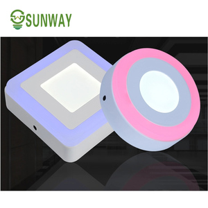 Iki renk iki renkli yüzeye monte 6w 9w 16w 24w çift renkli led panel ışığı - Product Image 4