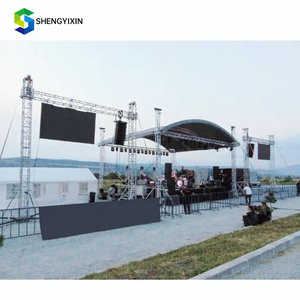 Atap lengkung bentuk melengkung desain kubah bahan paduan aluminium ukuran disesuaikan rangka panggung untuk pencahayaan dan garis pengeras suara <span class=keywords><strong>Array</strong></span> - Product Image 2