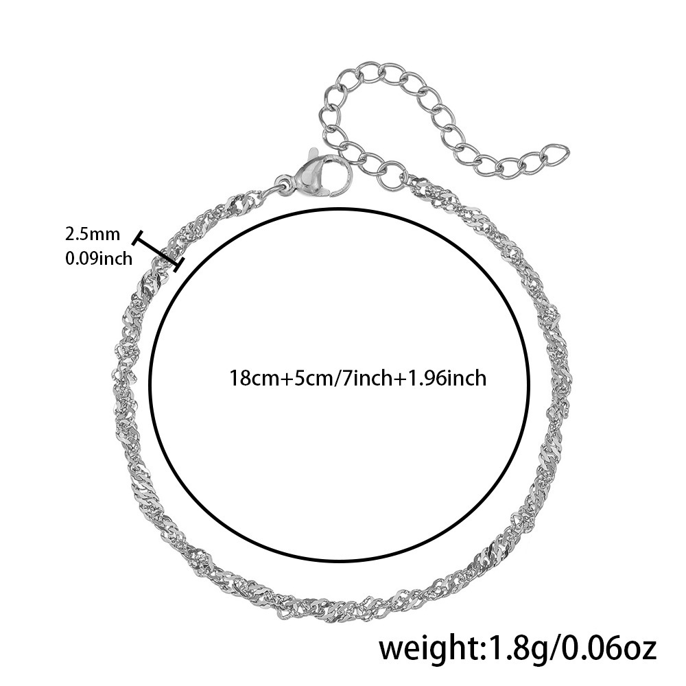 P0027-2 Pulsera (Cadena de Onda de Agua de 0.4)