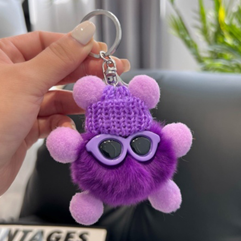 F * peluche imitation laine briquettes-violet