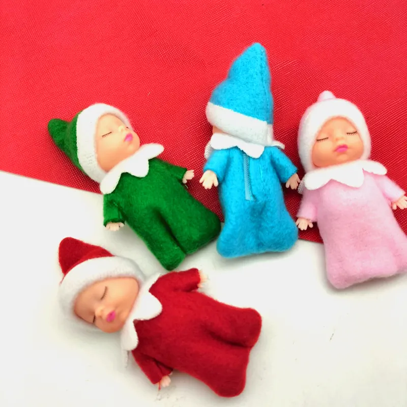 Yeni noel Elf bebekler hareketli kollar bacaklar uyku bebek elfler bebek ev aksesuarları