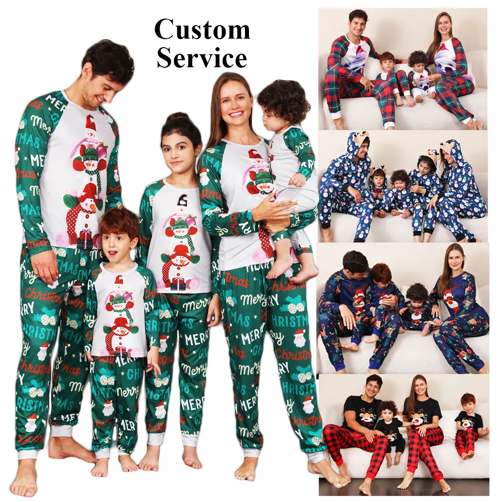 Nova moda pijama familiar de navidad pijama conjunto natal família combinando pijama natal pijama natal 2023