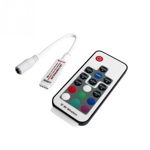 DC Mini führte RGB-Fernbedienung DC5-24V 17key RF Wireless Controller mit 4pin weiblich - Product Image 2