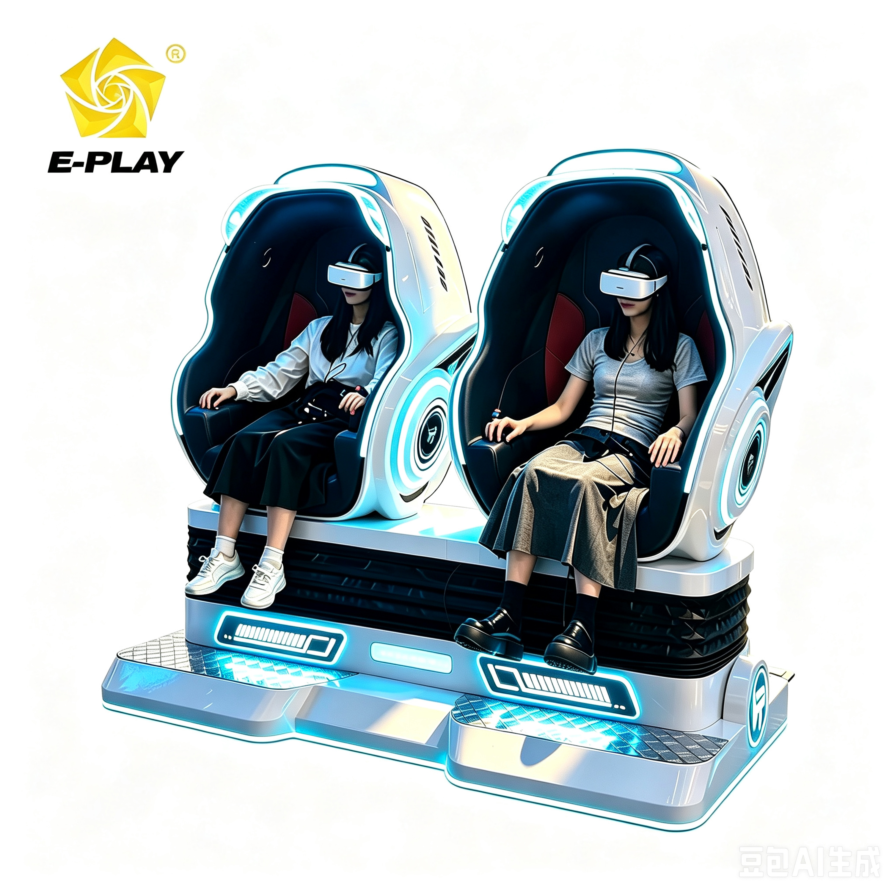 Sillón huevo VR blanco 2 plazas