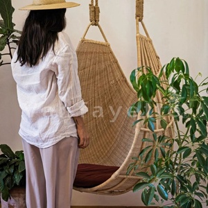 Bahçe yumurta çift sandalye salıncak mobilya hamak asılı kavisli şezlong sandalye satılık Bahama Rattan sandalye - Product Image 2