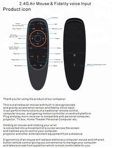 最も安いG10s音声付きエアマウスユニバーサルリモコン2.4GhzワイヤレスキーボードTV BOX X96 T95 H96 STB G10S用 - Product Image 6