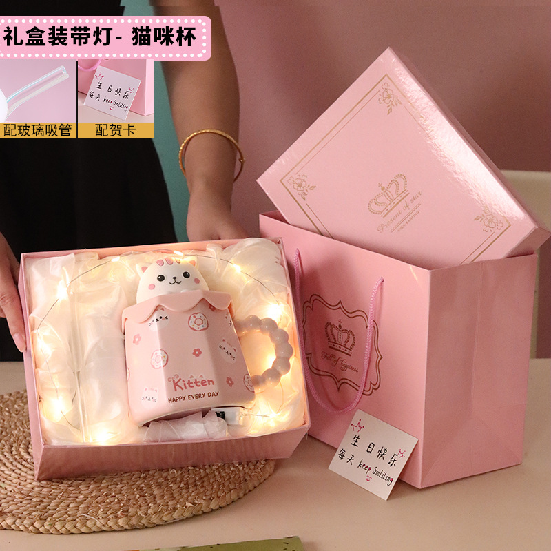 coffret cadeau sac cadeau chat chaud léger-doux