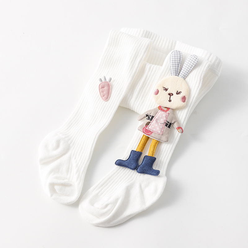 Bianco (collant per bambole grandi di coniglio ravanello