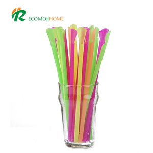100% 可堆肥生物降解多彩环保PLA勺子非塑料饮用酒吧吸管 - Product Image 2