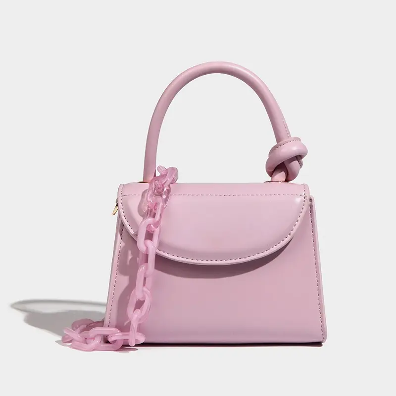 Bolso de hombro de piel sintética para mujer, cartera pequeña de color caramelo para verano, 2023