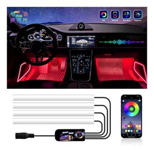 La lampada a LED per la decorazione d'interni dell'automobile può essere programmata per controllare il colore della luce ed è facile da installare - Product Image 2