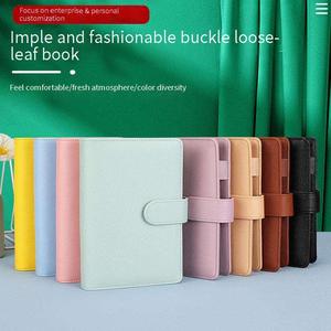 A5A6 PU Loose Leaf Notebook Binder Macaron Schedule Planner <strong>Manual</strong> Ledger Lychee Pattern 6 Ring Children's Gifts - Product Image 3