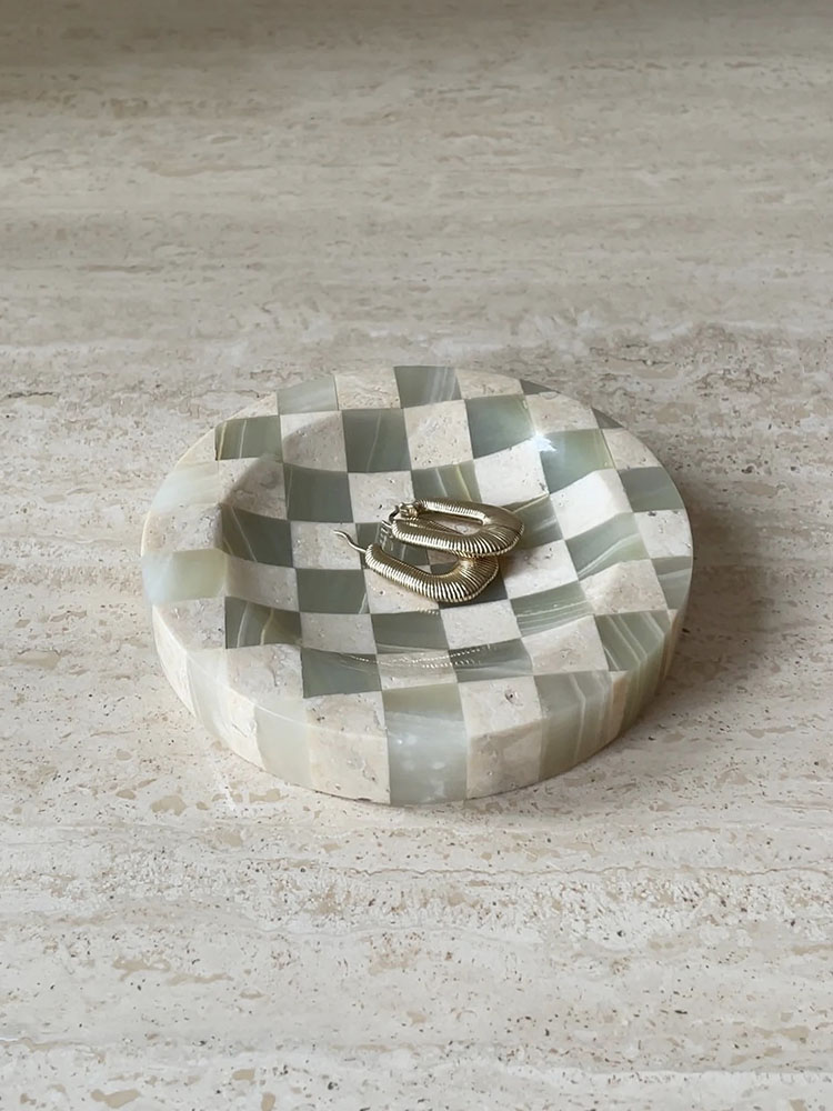 Travertine x Green Onyx